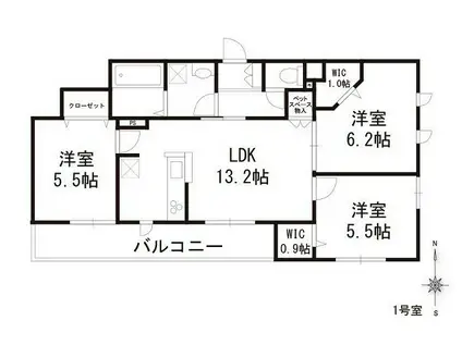 イルボスコ砧公園(3LDK/4階)の間取り写真
