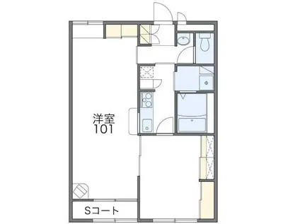 レオパレス柳澤(1LDK/1階)の間取り写真