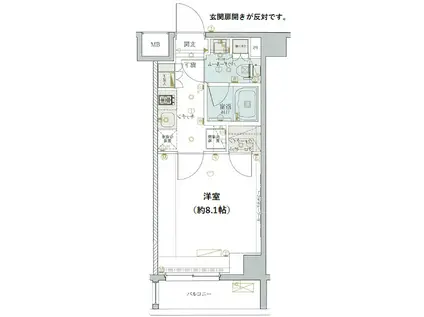 リヴシティ武蔵野ミュジオ(1K/5階)の間取り写真