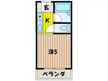 メゾンドールソフィア(ワンルーム/3階)の間取り写真