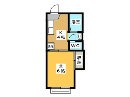 コーポアイリスI(1K/2階)の間取り写真