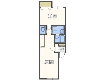 リ・ステージ伏古(1LDK/2階)の間取り写真