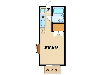 ホビーライフ藤が丘(1K/2階)の間取り写真