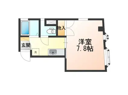 フォレストビル(1K/2階)の間取り写真