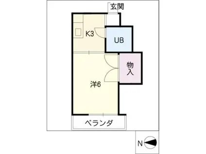 ハイツサイトウ(1K/2階)の間取り写真