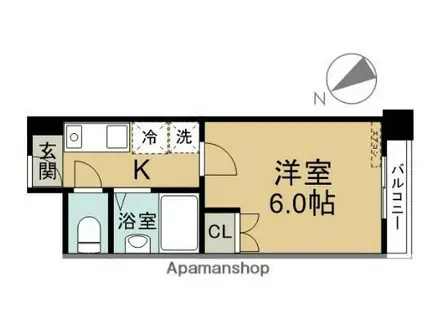 ラ・ガール大分802(1K/8階)の間取り写真