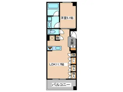 アルスたまプラーザT-MODE(1LDK/4階)の間取り写真