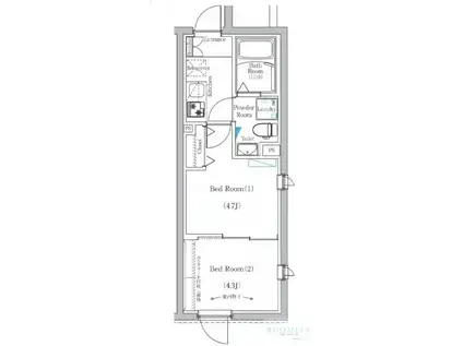 上池台1丁目アパート(2K/1階)の間取り写真