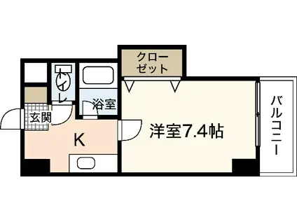 サンコーポ横川(1K/3階)の間取り写真