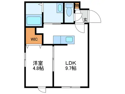MONT D OR モンドール(1LDK/1階)の間取り写真