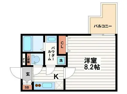 プライムアーバン御堂筋本町(1K/4階)の間取り写真