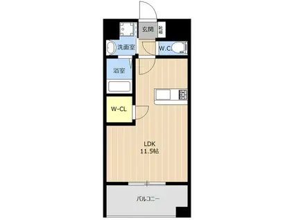 LIBTH高宮(ワンルーム/14階)の間取り写真