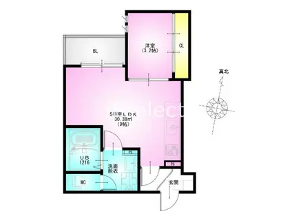 REGALEST 祐光(1LDK/3階)の間取り写真