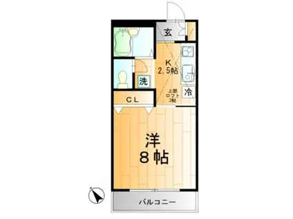 シャルマンスクエア(1K/2階)の間取り写真