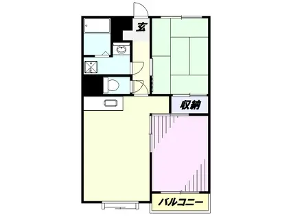 CASA STAGE IRISO(2LDK/1階)の間取り写真