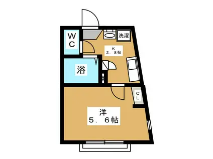 IVY HAUS金沢八景(1K/2階)の間取り写真