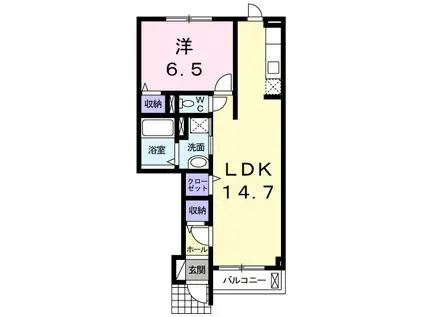 グランSフィールド III(1LDK/1階)の間取り写真