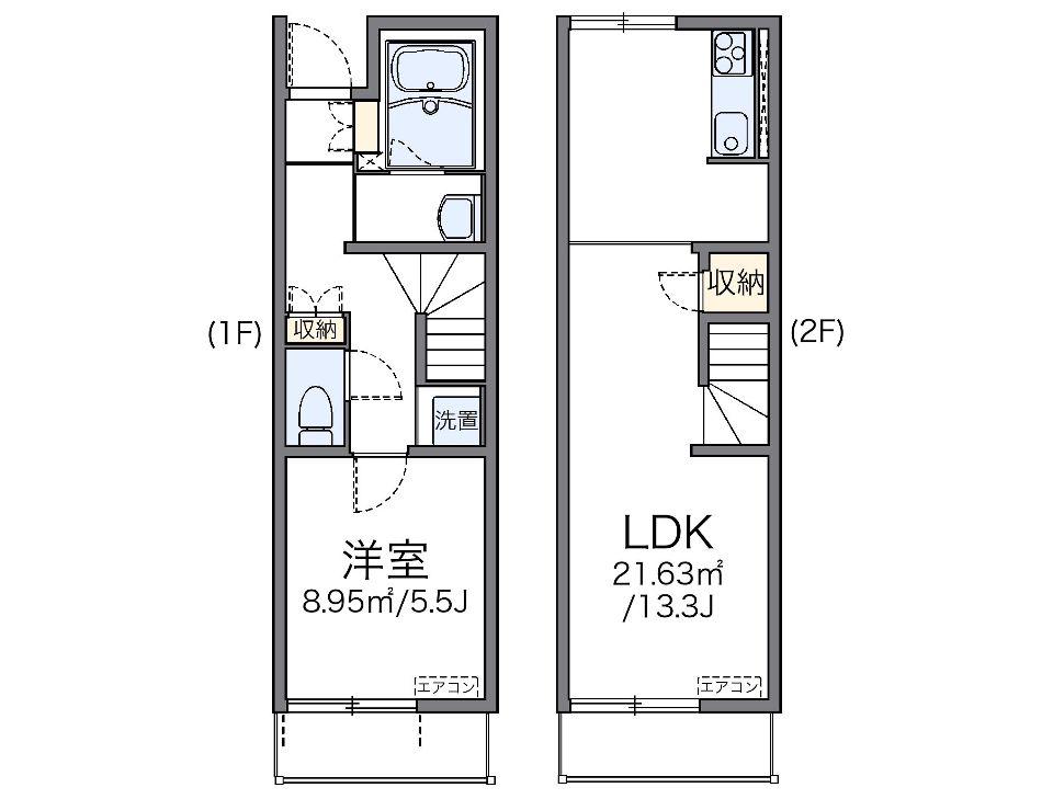 レオネクストコンカドール(1LDK/1階)の間取り写真
