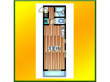 ブライトン花小金井(ワンルーム/2階)の間取り写真