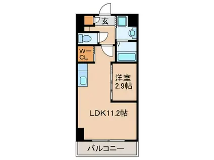 ヴィラ141(ワンルーム/2階)の間取り写真