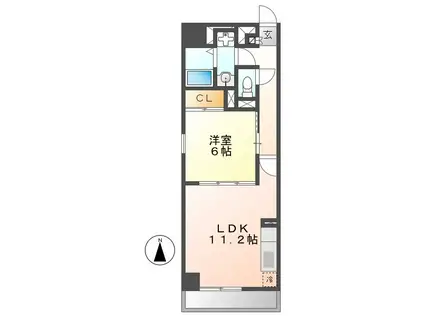 グランツ東別院(1LDK/3階)の間取り写真