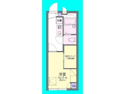 山陽電鉄本線 大蔵谷駅 徒歩36分 2階建 築18年(1K/1階)の間取り写真