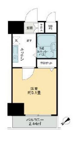 アーバンヒルズ吉野町(1K/3階)の間取り写真