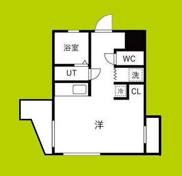 HALさくら(ワンルーム/5階)の間取り写真