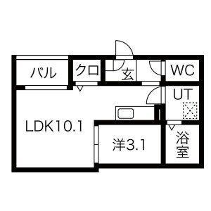 REGALEST AURUM(1LDK/3階)の間取り写真