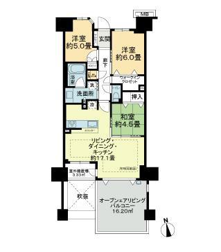 ヴェレーナシティ パレ・ド・プラージュ(3LDK/4階)の間取り写真