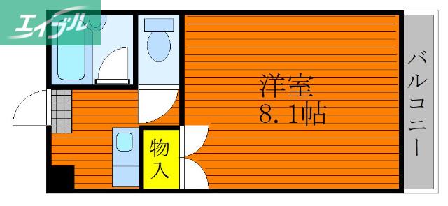 リーガI(1K/4階)の間取り写真
