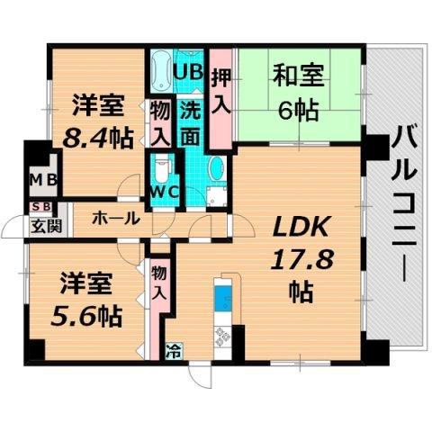リッツプラザ城東(3LDK/11階)の間取り写真