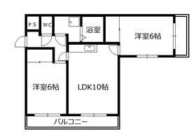 ルミナスゆり(2LDK/3階)の間取り写真