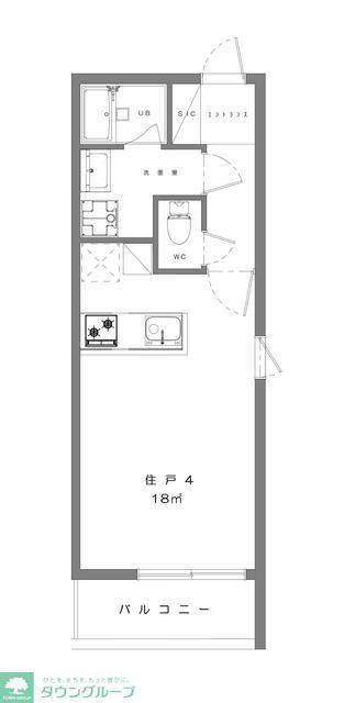プレシャス千歳台(ワンルーム/2階)の間取り写真