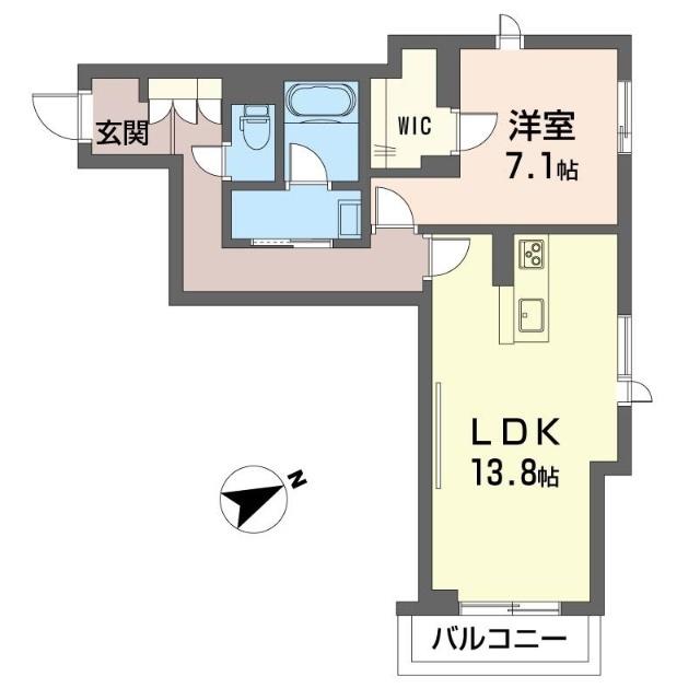 シャーメゾン湘南松が丘I(1LDK/3階)の間取り写真