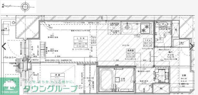 GARDEN XAVIS木場(1LDK/10階)の間取り写真