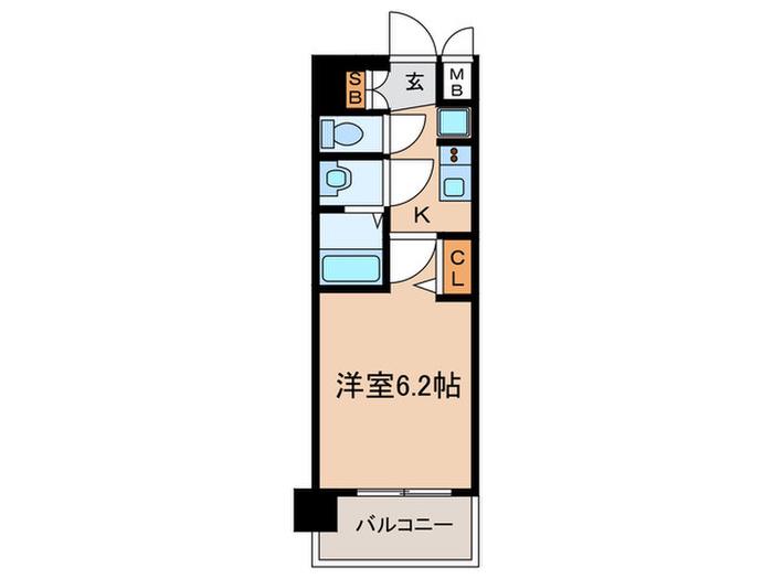 プレサンスTHE KYOTO 粋都(1K/3階)の間取り写真