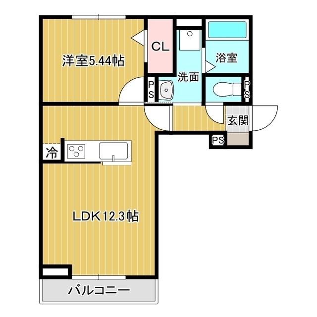 セードル本町(1LDK/3階)の間取り写真