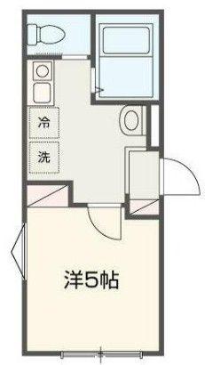 BONECA岩槻(1K/2階)の間取り写真