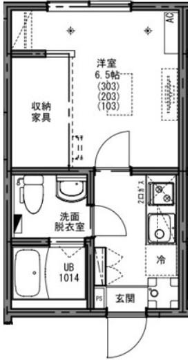 KEIAI RESIDENCE 新秋津II(1K/1階)の間取り写真