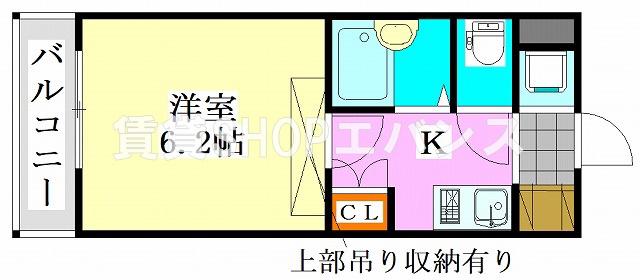 ラ・コート・ドール津田沼(1K/6階)の間取り写真