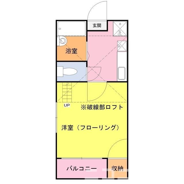 アーバングレイス(1K/1階)の間取り写真