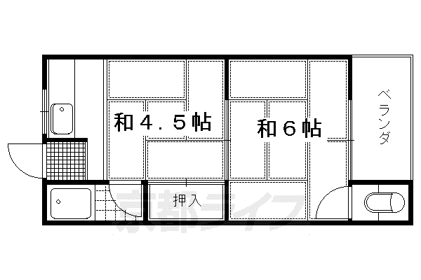 原田マンション(2K/2階)の間取り写真