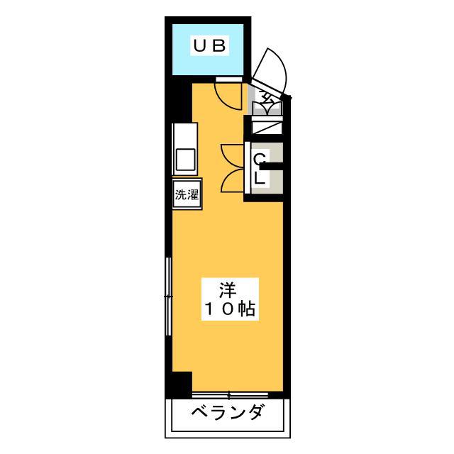 岡田ビル(ワンルーム/3階)の間取り写真