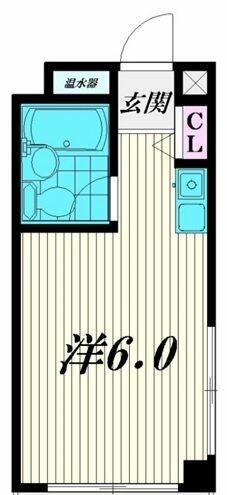 ハイツイシイ(ワンルーム/2階)の間取り写真