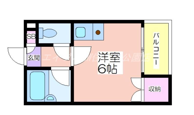 グランコーポ我孫子(ワンルーム/3階)の間取り写真