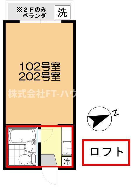 ISメゾン西船橋(1K/1階)の間取り写真