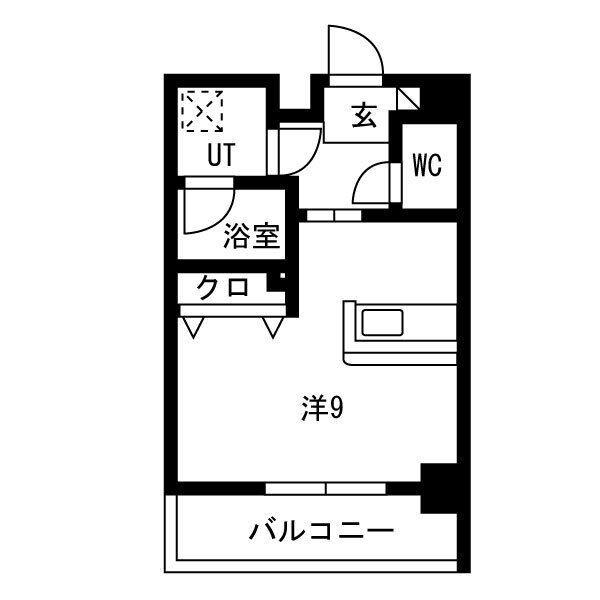 グランテラス熱田(ワンルーム/5階)の間取り写真