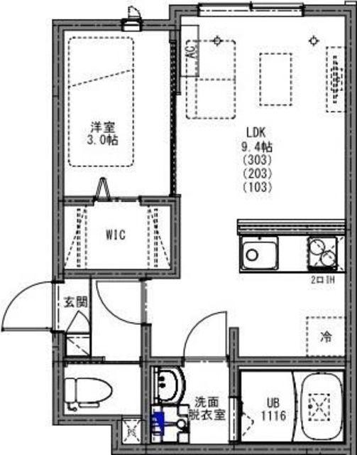 KEIAI RESIDENCE 淵野辺III(1LDK/3階)の間取り写真