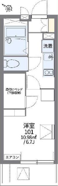 レオパレスMANABE(1K/3階)の間取り写真